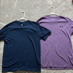 2 euc under armour cotton blend  loose fit tees